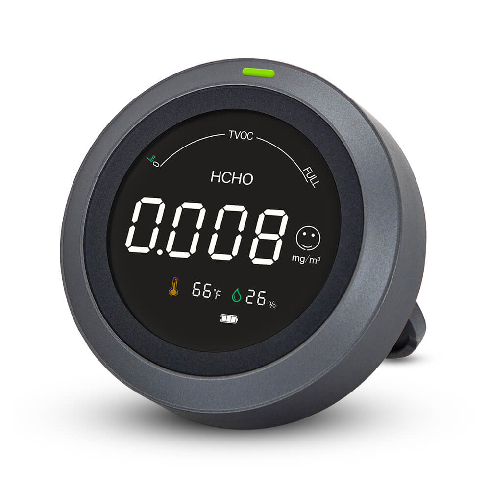 Carefor CF-2 Raumluftqualitätsmonitor, für HCHO AQI, TVOC, Temperatur und Luftfeuchtigkeit