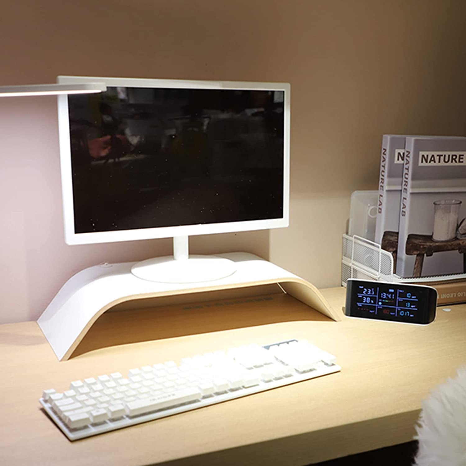 Carefor DM-69 Luftqualitätsmonitor 8 in 1 für CO2, PM2.5, PM10, TVOC, HCHO, AQI, Temperatur und Luftfeuchtigkeit