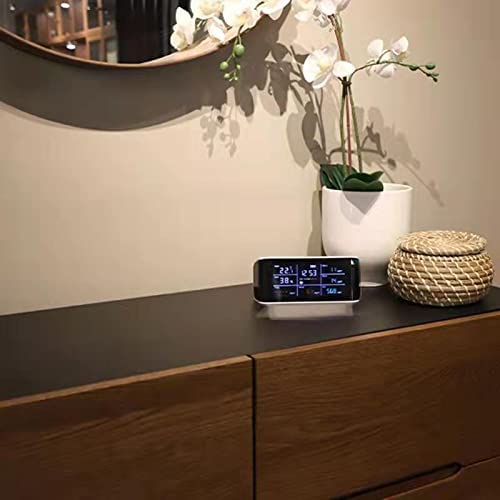 Carefor DM-69 Luftqualitätsmonitor 8 in 1 für CO2, PM2.5, PM10, TVOC, HCHO, AQI, Temperatur und Luftfeuchtigkeit