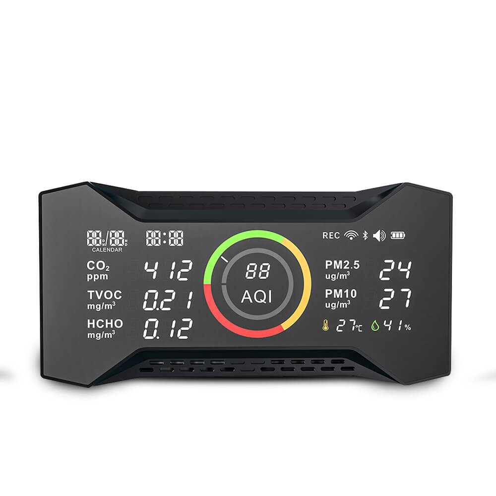Carefor CF-20 Air Quality Detector for CO2, PM2.5, PM10, TVOC, HCHO, AQI, Temp, Humidity with Data Report(Pre-Sale)