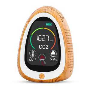 Carefor PT-02 CO2-Messgerät mit Rauchmelder Temperatur und Luftfeuchtigkeit Innenraum-Gasanalysator Luftverschmutzung Monitor
