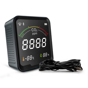 Carefor CF-9C Kohlendioxid-Überwachungsgerät für Innenräume mit Temperatur und Luftfeuchtigkeit und Summeralarm