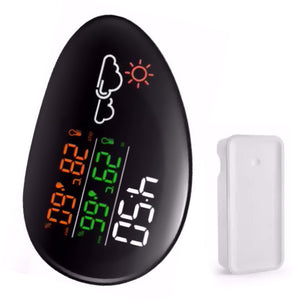 Station météo automatique sans fil multifonction avec hygro-thermomètre, écran LCD couleur